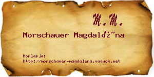 Morschauer Magdaléna névjegykártya